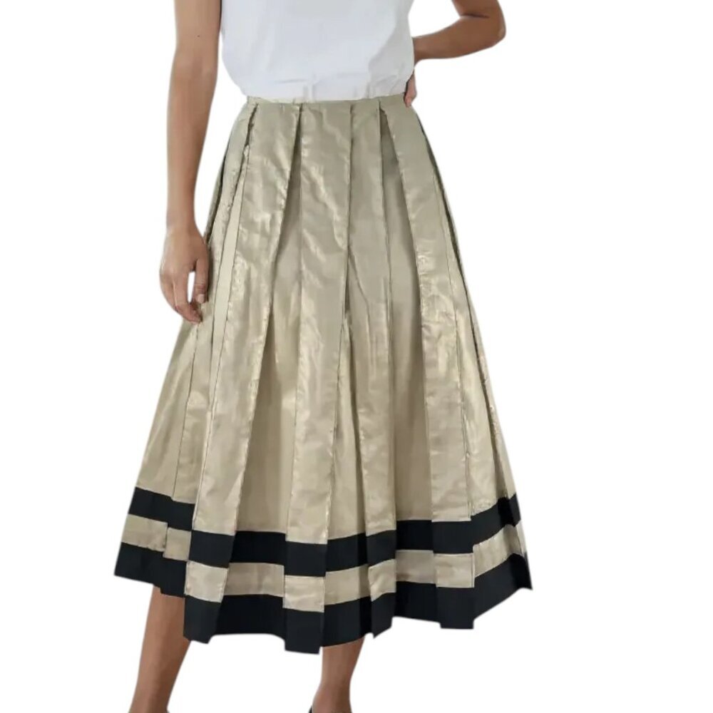 Erotokritos Designer box pleated skirt